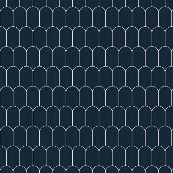 Carreaux de céramique Collection Arch Deco mosaïque 2 po x 3,5 po Oceano bleu océan motif arche