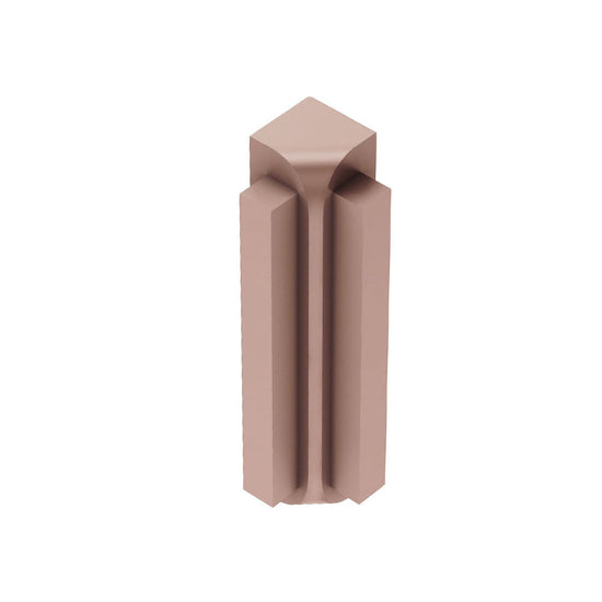 Schluter RONDEC-STEP Coin intérieur 90° avec ailette verticale de 2-1/4" - aluminium anodisé cuivre mat 1/2" (12.5 mm)