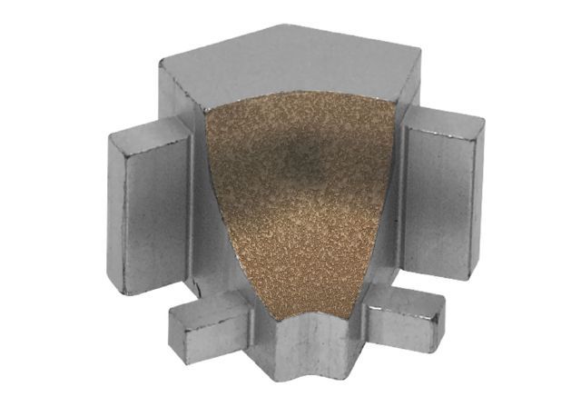 Schluter DILEX-AHK Coin intérieur 135° avec un radius de 3/8" (10 mm) - aluminium beige