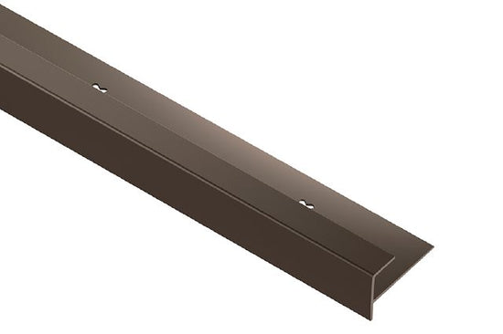 Schluter VINPRO-STEP Nez de marche pour revêtement de vinyle aluminium anodisé bronze antique brossé 5/16" (8 mm) x 8' 2-1/2"