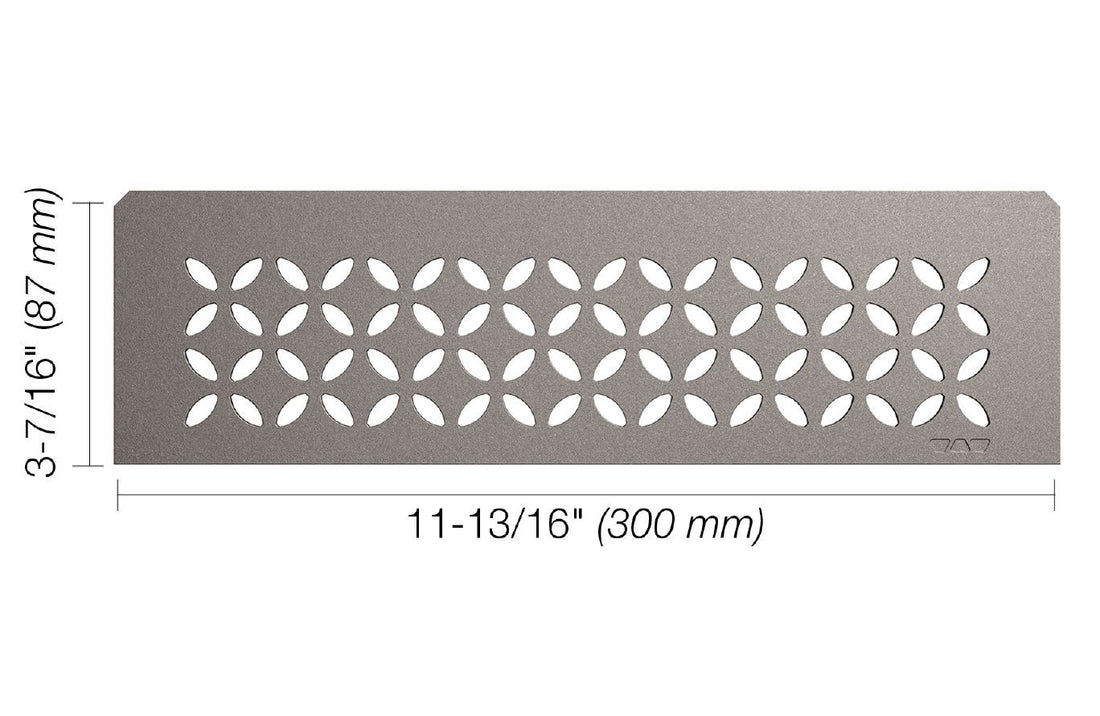 Schluter SHELF-N Étagère rectangulaire pour niche modèle Floral aluminium étain