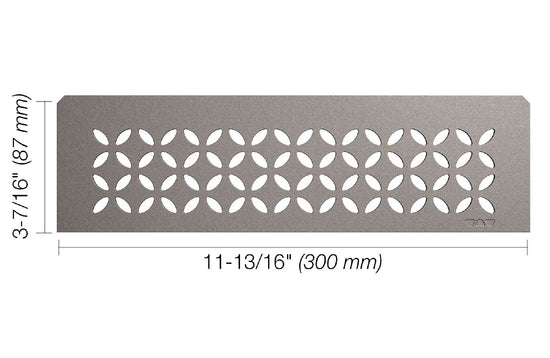 Schluter SHELF-N Étagère rectangulaire pour niche modèle Floral aluminium étain