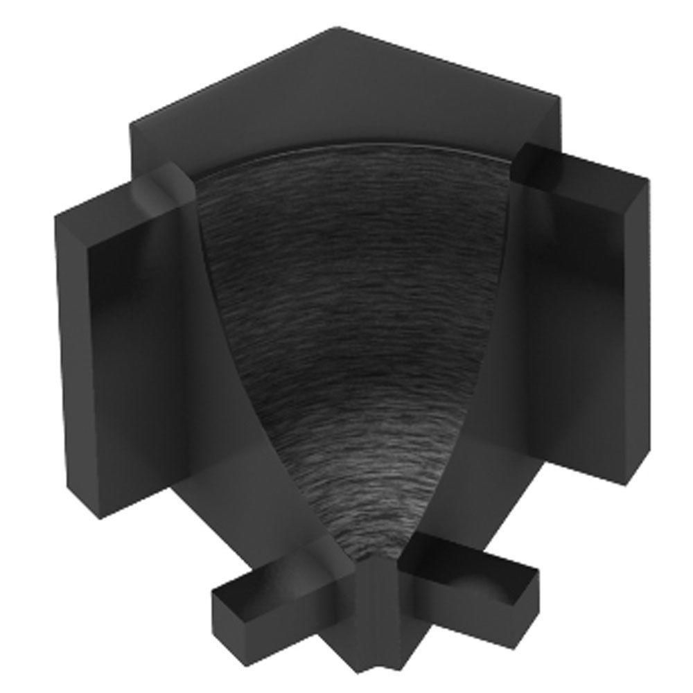 Schluter DILEX-AHK Coin intérieur 135° avec un radius de 3/8" (10 mm) - aluminium anodisé graphite brossé