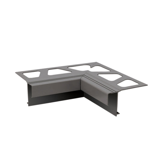 Schluter BARA-RAK Coin intérieur 90° pour profilé de bordure de balcon aluminium gris métallique