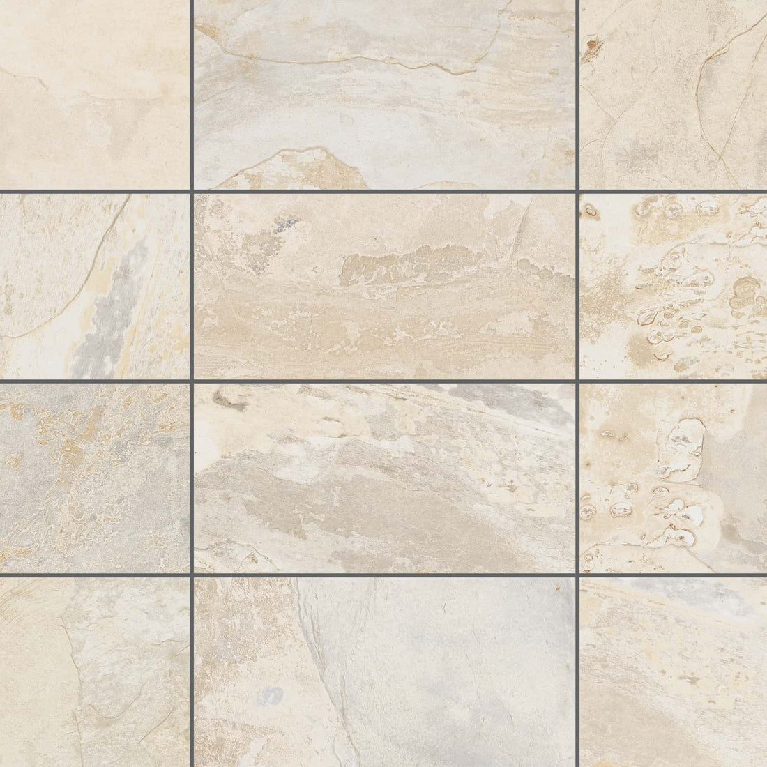 Carreaux de céramique Collection Slaty 12 x 24 po, couleur Amande, fini mat