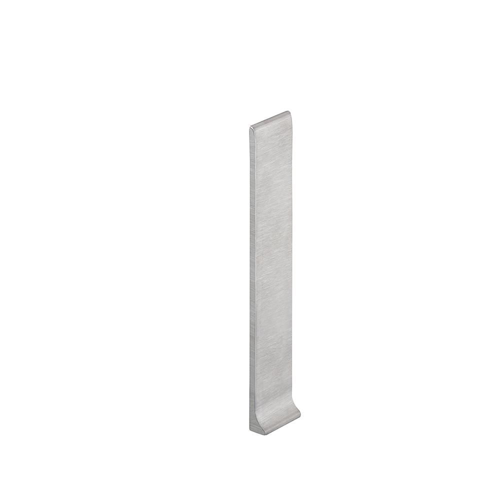 Schluter DESIGNBASE-SL Cap de fermeture de gauche - acier inoxydable (V2) brossé 6-3/8" (160 mm)