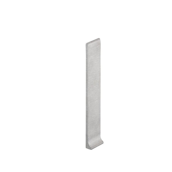 Schluter DESIGNBASE-SL Cap de fermeture de gauche - acier inoxydable (V2) brossé 6-3/8" (160 mm)