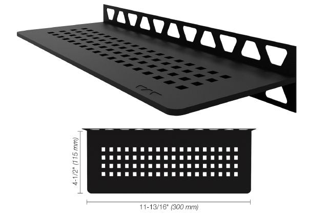 Schluter SHELF-W Étagère mural rectangulaire Square Design - aluminium noir mat