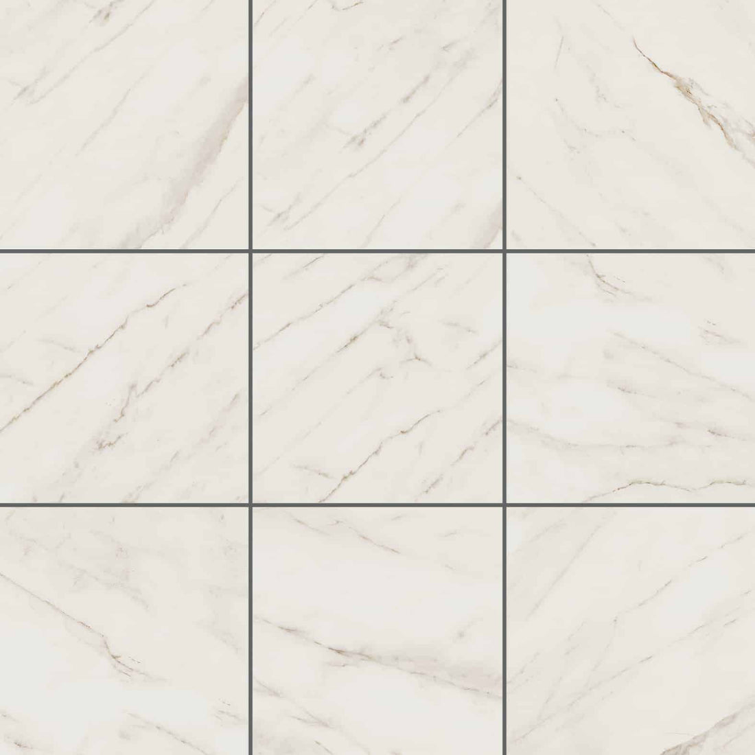 Carreaux de céramique Collection Capri 13 po x 13 po blanc mat, surface lisse et fini uniforme