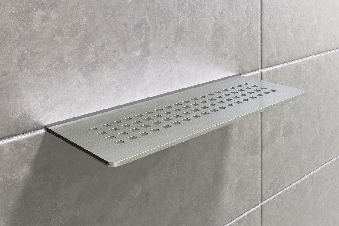 Schluter SHELF-W Étagère murale rectangulaire modèle Square aluminium ivoire