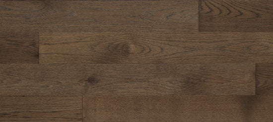 Preverco Bois d'ingénierie Flex19 Hickory V+ Espresso satiné, latte 4-3/8 po x 3/4 po, grain hickory visible