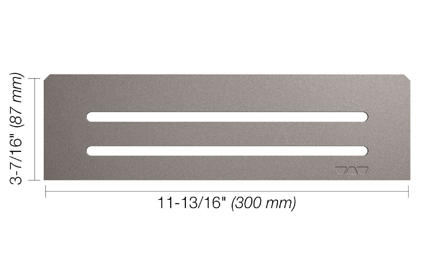 Schluter SHELF-N Étagère rectangulaire pour niche modèle Wave aluminium étain