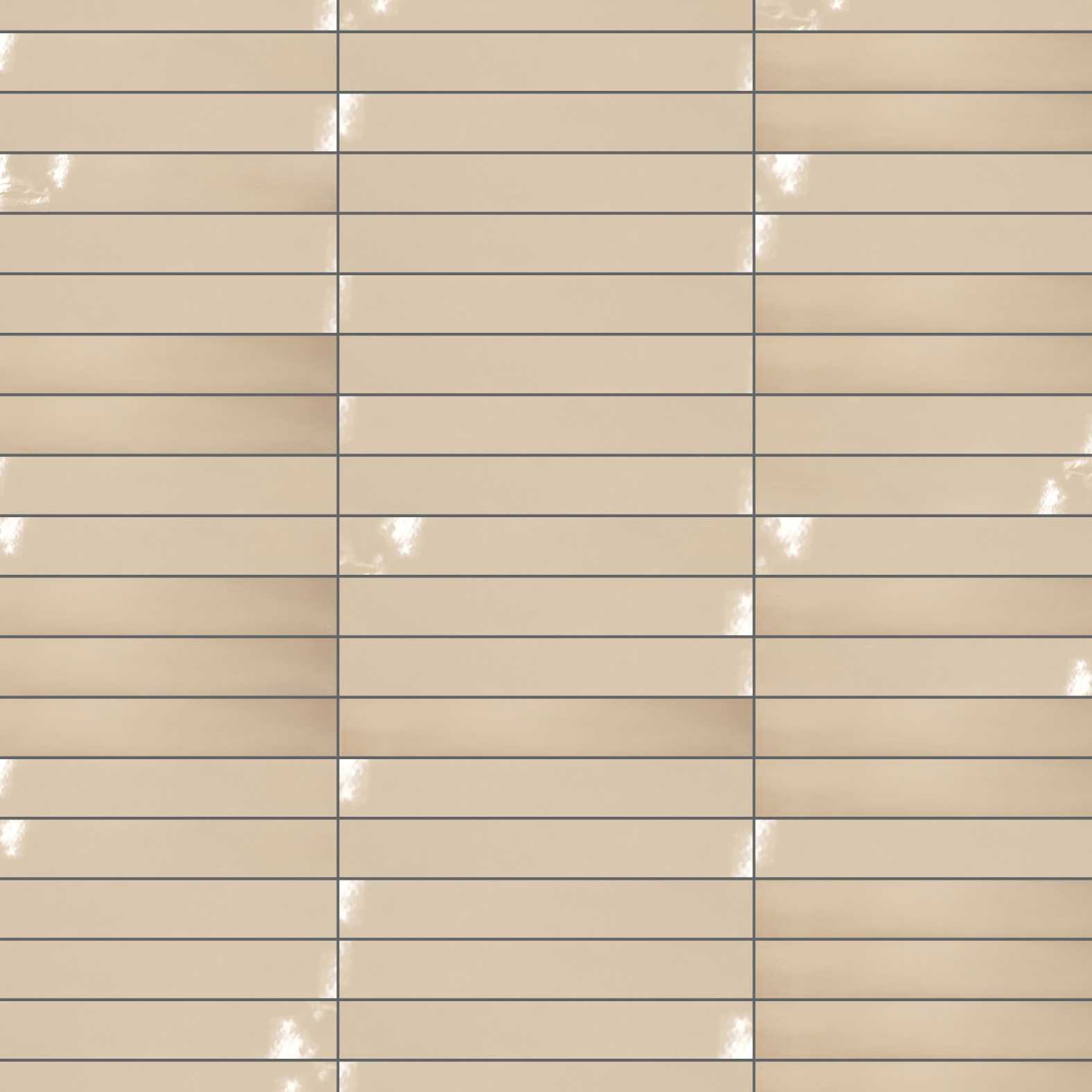 Carreaux de céramique Collection Manacor 2,5 po x 16 po beige argile, fini lustré