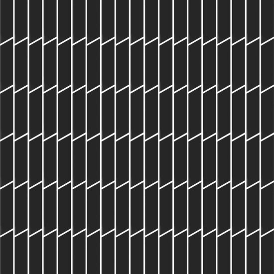 Carreaux de céramique Collection Chevron 2 po x 7 po gauche noir mat