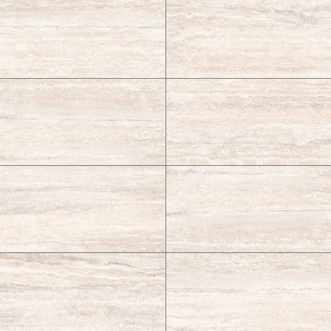 Carreaux de céramique Collection Travertino 12 po x 24 po Avorio aspect travertin ivoire veiné