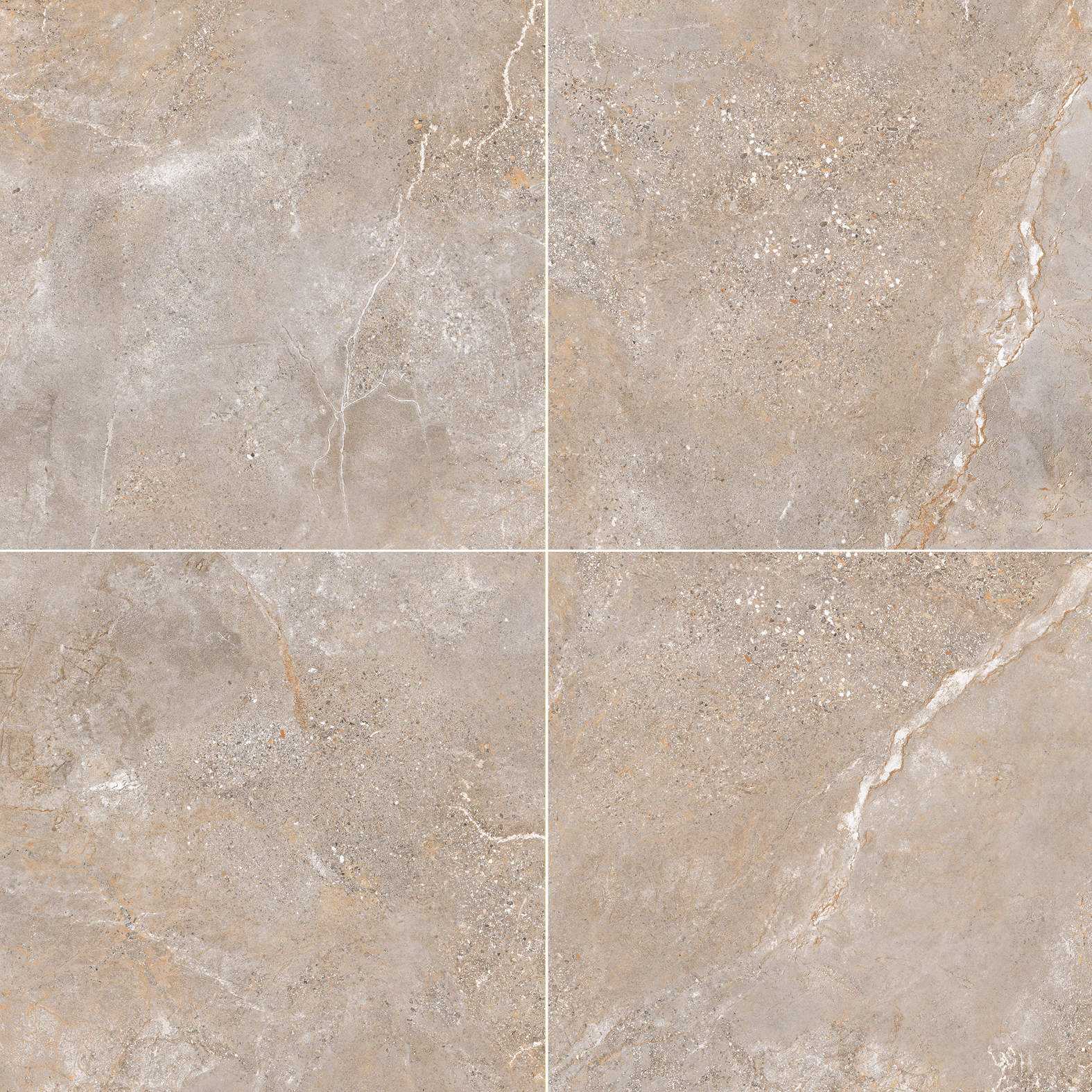 Carreaux de céramique Collection Gemstone 24 po x 24 po greige mat, grande dalle neutre