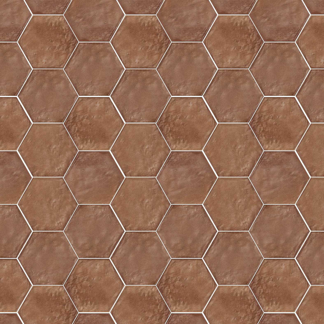 Carreaux de céramique | Collection Forme - 7 po x 8 po He x Terracotta 7 po x 8 po He x Mat