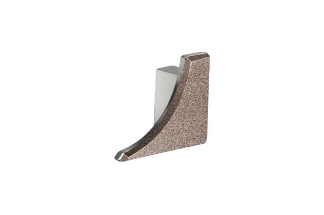 Schluter DILEX-AHKA Cap de fermeture droit avec un radius de 3/8" (10 mm) - aluminium anthracite clair