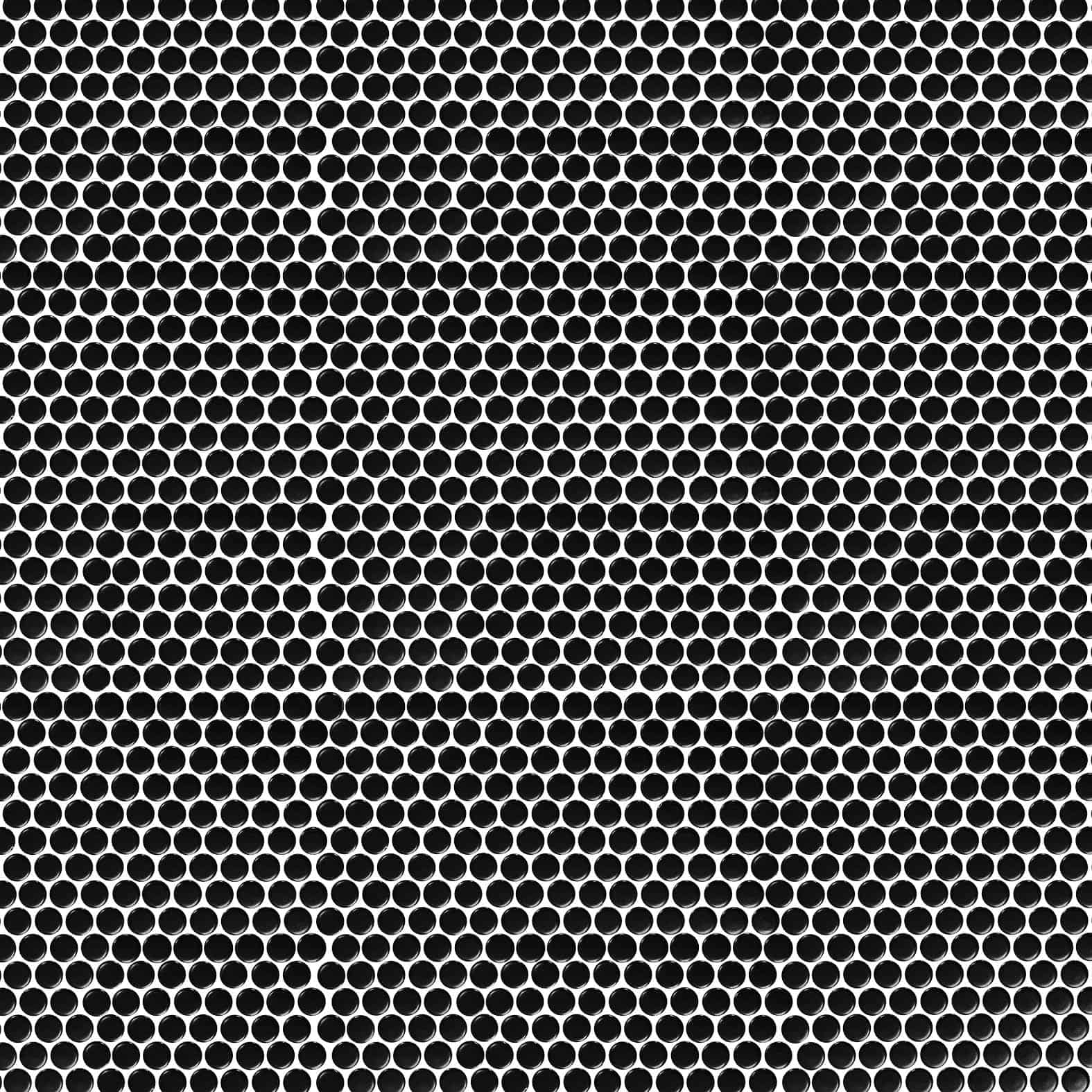 Carreaux de céramique Collection Candy mosaïque 1 po x 1 po, tesselles noires Nero