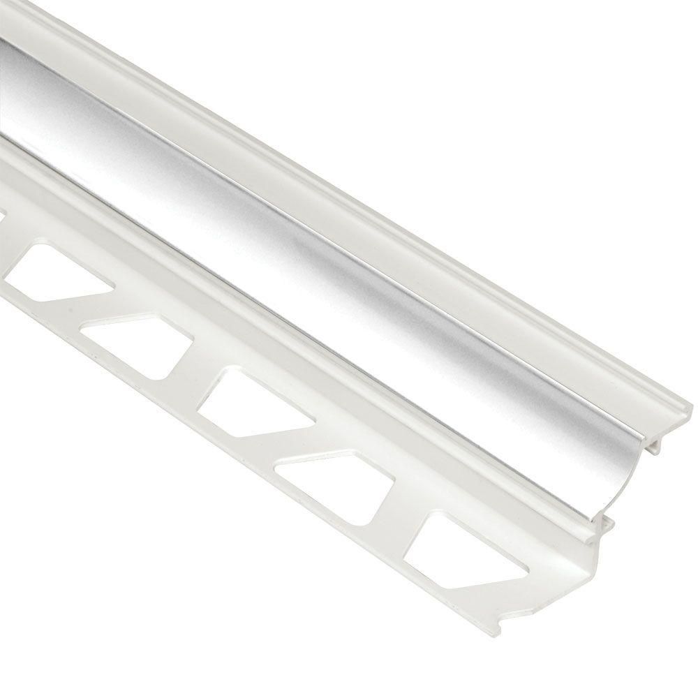 Schluter DILEX-PHK Profilé à gorge avec un radius de 3/8" (10 mm) - plastique PVC blanc éclatant 3/8" x 8' 2-1/2"