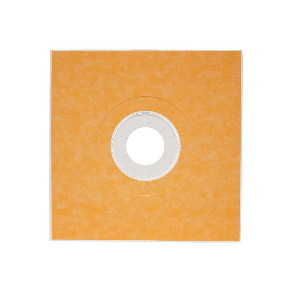Schluter KERDI-SHOWER-T Base de douche préfabriquée en pente avec position de sortie centrée 1-3/16" x 60" x 60"