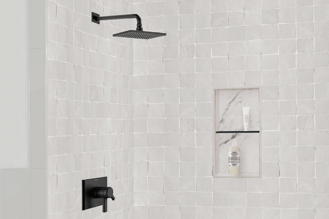 Schluter SHELF-N Étagère rectangulaire pour niche modèle Wave aluminium étain