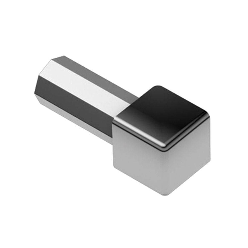 Schluter QUADEC Coin intérieur/extérieur 90° - aluminium anodisé chrome poli 3/8" (10 mm)