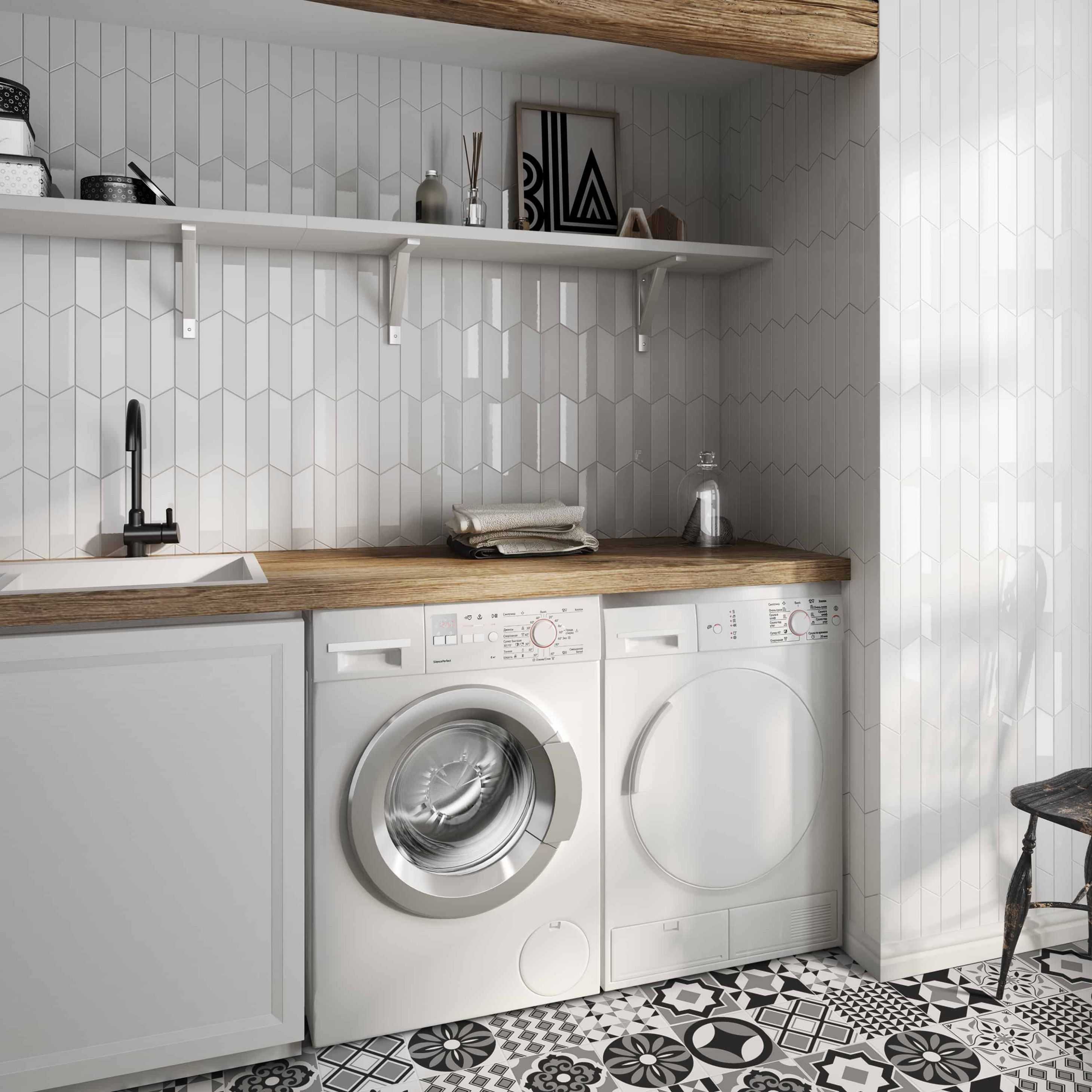 Carreaux de céramique | Collection Chevron - 2 po x 7 po Gauche