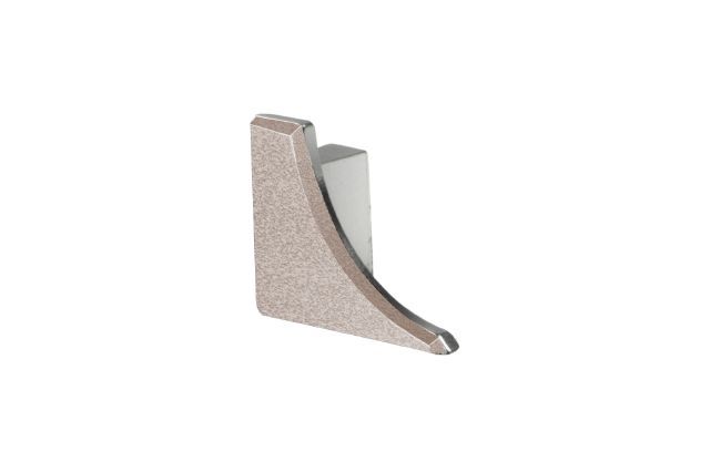 Schluter DILEX-AHKA Cap de fermeture gauche avec un radius de 3/8" (10 mm) - aluminium crème