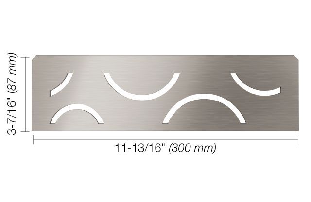 Schluter SHELF-N Étagère rectangulaire pour niche modèle Curve - acier inoxydable (V2) brossé