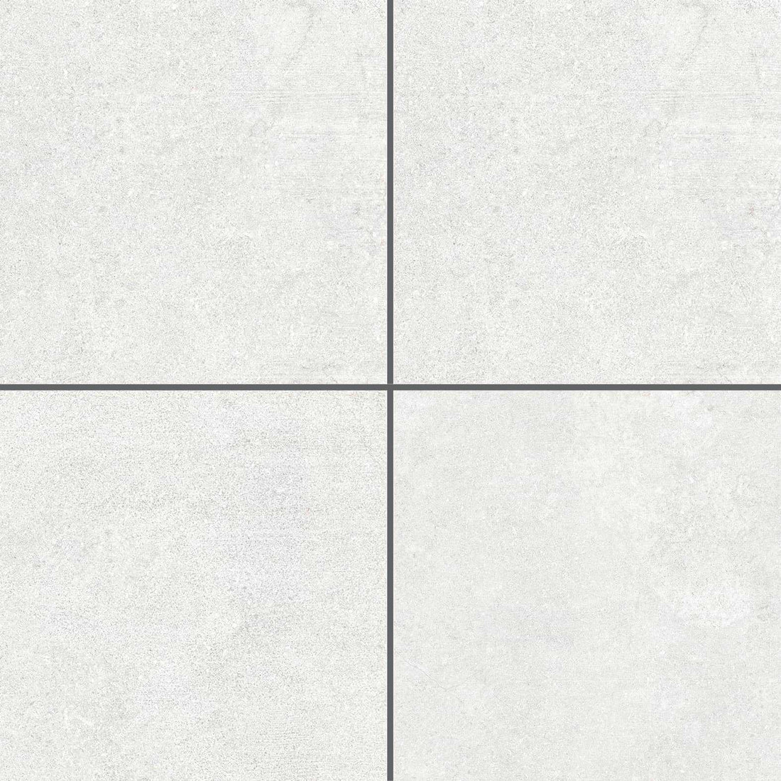 Carreaux de céramique | Collection Newcon - 24 po x 24 po, blanc mat, surface lisse