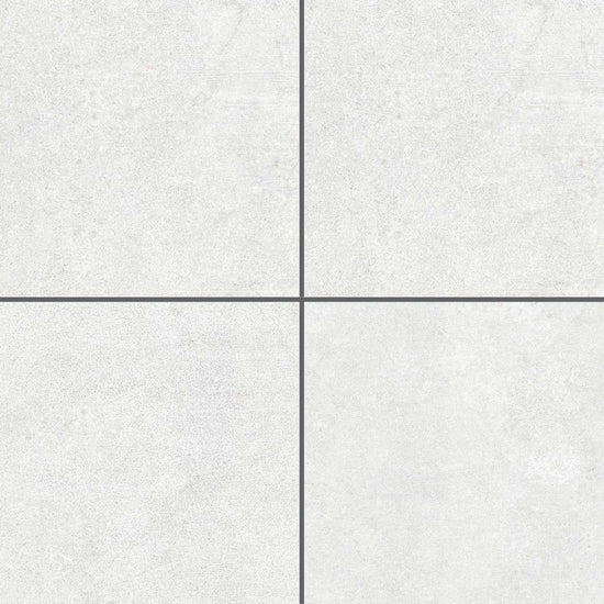 Carreaux de céramique | Collection Newcon - 24 po x 24 po, blanc mat, surface lisse