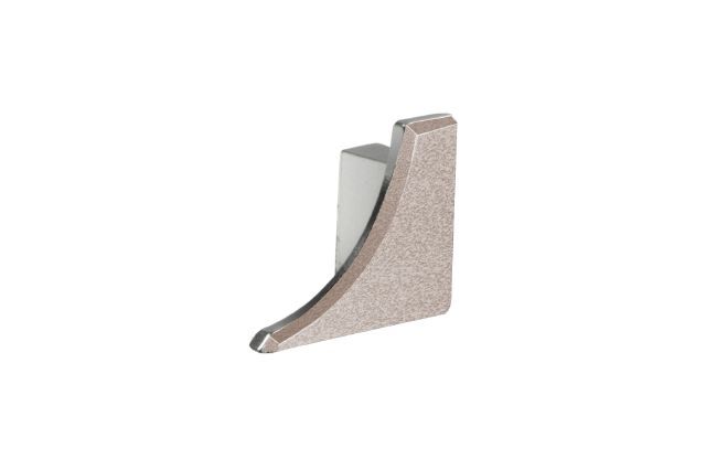 Schluter DILEX-AHKA Cap de fermeture droit avec un radius de 3/8" (10 mm) - aluminium crème