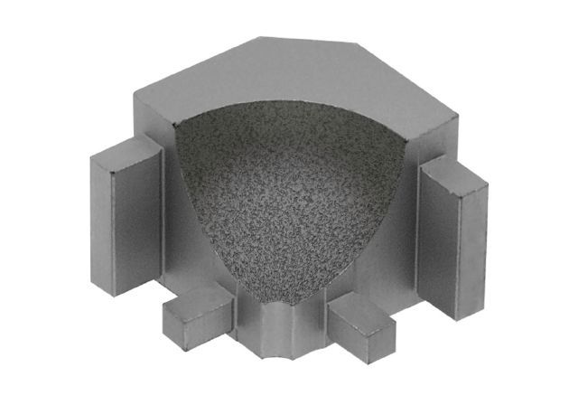 Schluter DILEX-AHK Coin intérieur 90° avec un radius de 3/8" (10 mm) - aluminium gris pierre