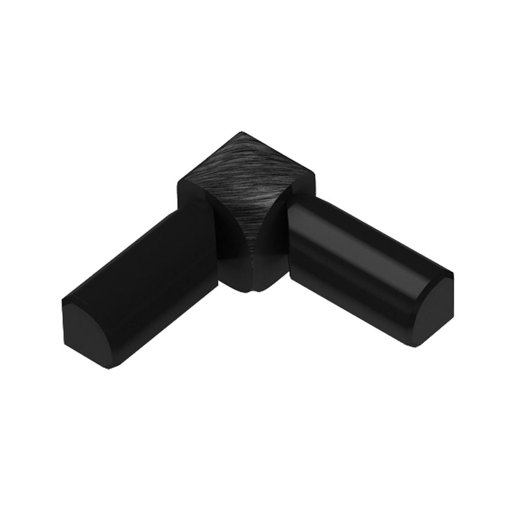 Schluter RONDEC Coin intérieur à 2 bouts 90° - aluminium anodisé noir brossé 5/16" (8 mm)