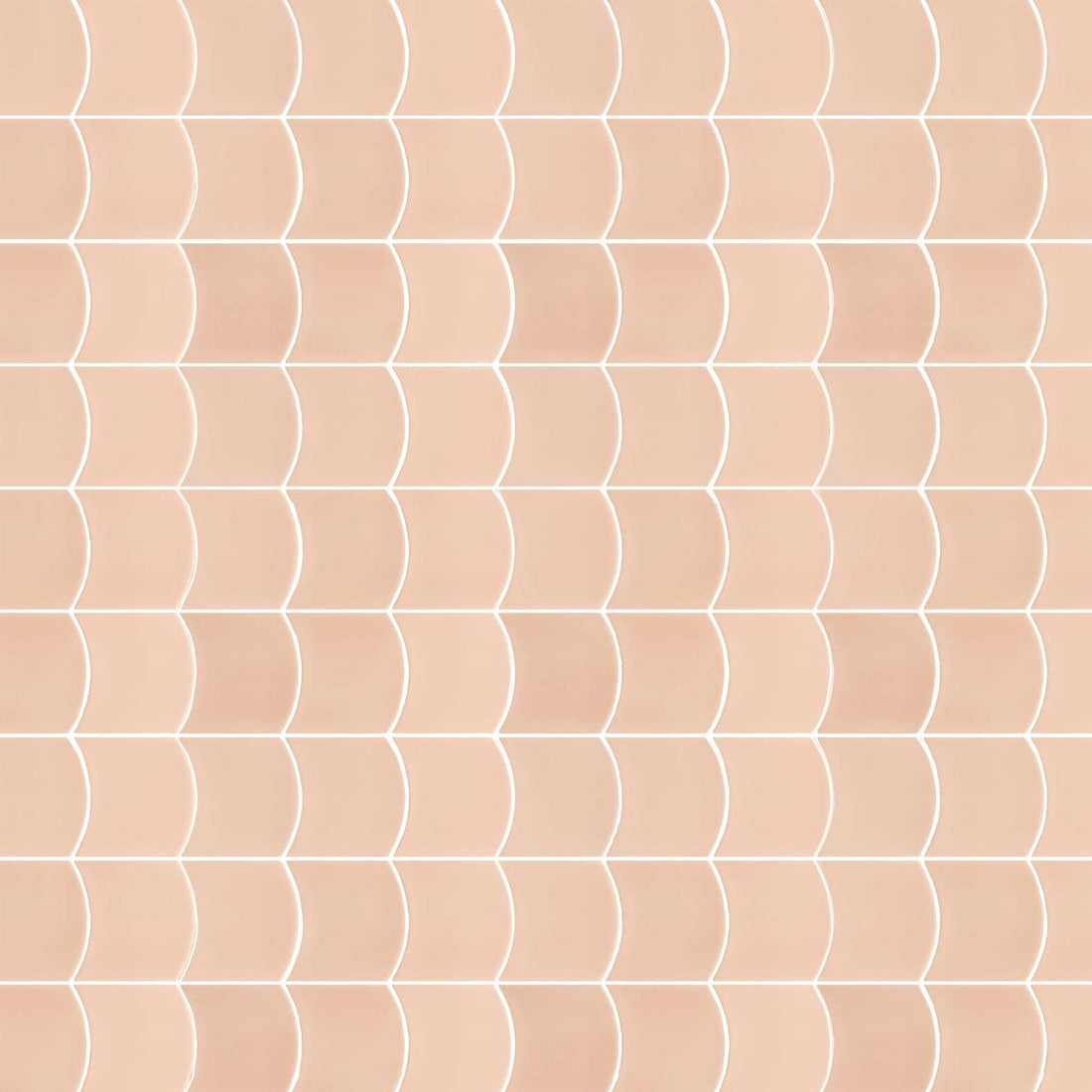 Carreaux de céramique Collection Wave 5 po x 5 po, motif ondulé rose