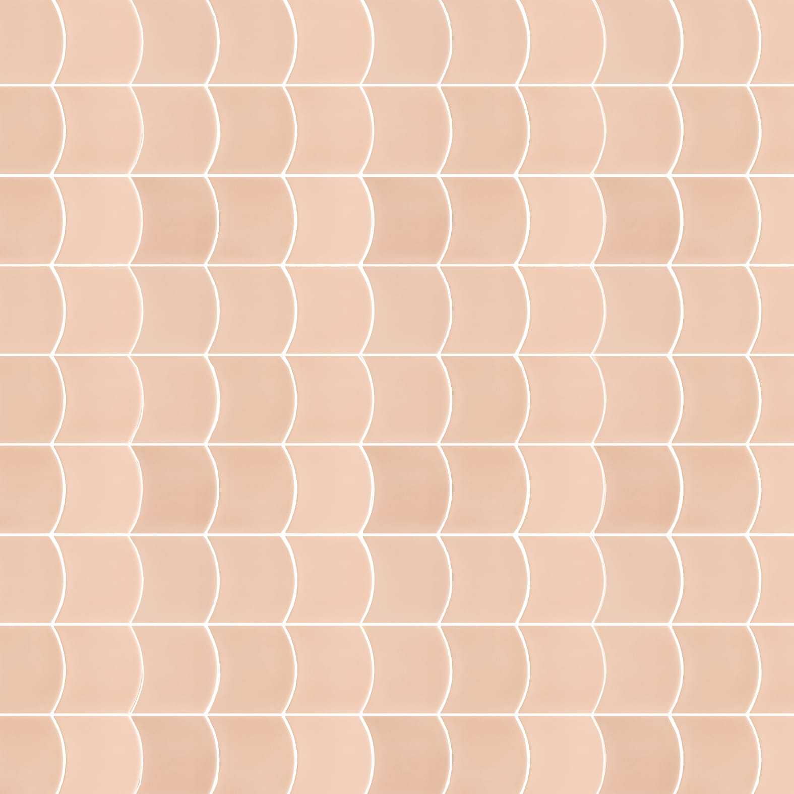 Carreaux de céramique Collection Wave 5 po x 5 po, motif ondulé rose