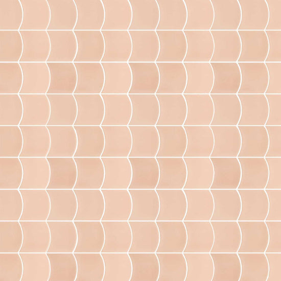 Carreaux de céramique Collection Wave 5 po x 5 po, motif ondulé rose