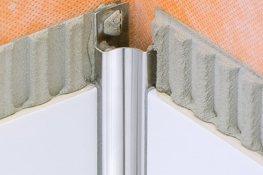 Schluter DILEX-HKU Cap de fermeture avec un radius de 3/8" (10 mm) - acier inoxydable brossé (V2)