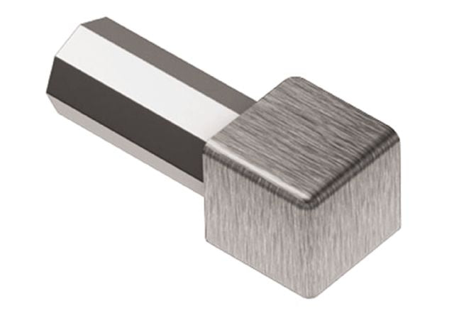 Schluter QUADEC Coin intérieur/extérieur 90° - acier inoxydable (V2) brossé 3/8" (10 mm)