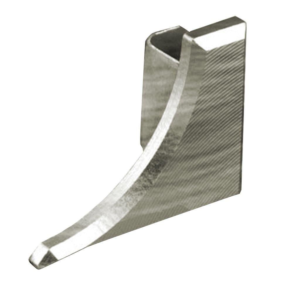 Schluter DILEX-AHKA Cap de fermeture droit avec un radius de 3/8" (10 mm) - aluminium anodisé nickel brossé