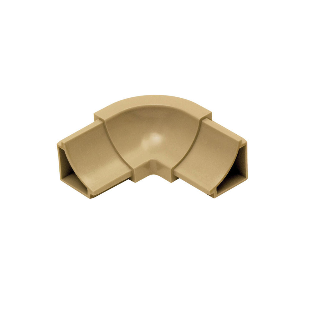 Schluter DILEX-HKW Coin intérieur 90° 3-directions avec un radius de 11/16" (18 mm) - plastique PVC beige clair
