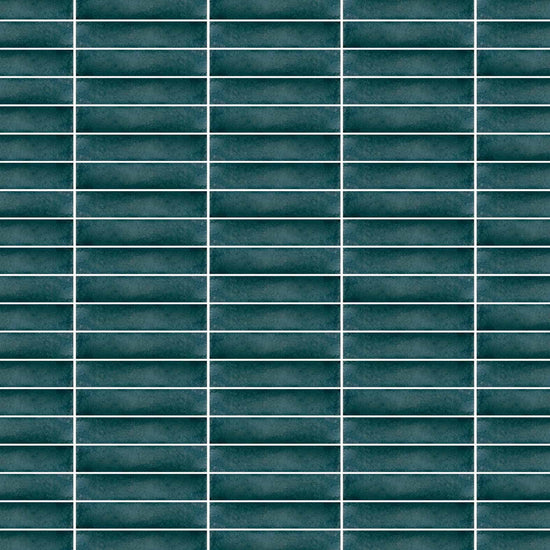 Carreaux de céramique Collection Metallica 2 po x 10 po vert lustré, format rectangulaire brillant