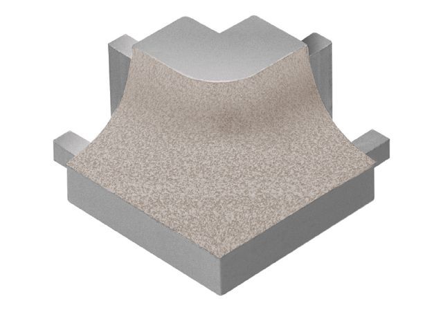 Schluter DILEX-AHK Coin extérieur rond 90° avec un radius de 3/8" (10 mm) - aluminium crème