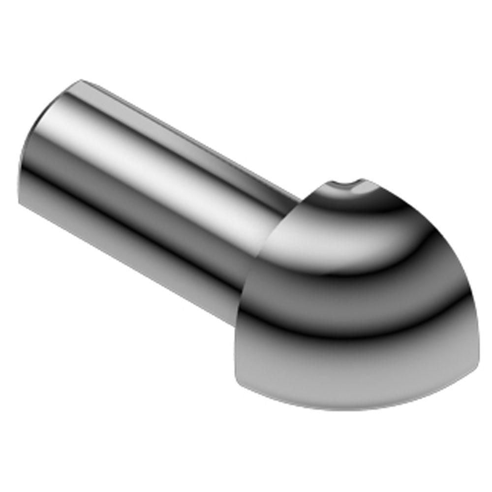 Schluter RONDEC Coin extérieur 90° - aluminium anodisé aspect acier inoxydable 1/2" (12.5 mm)