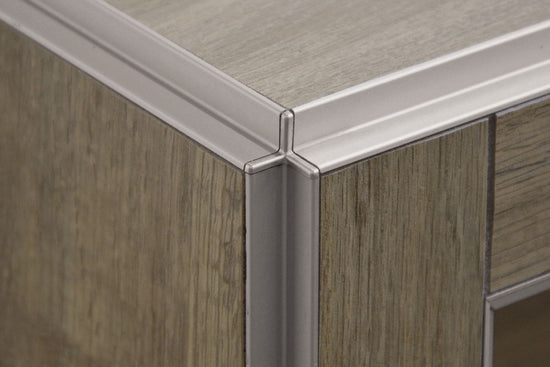 Schluter INDEC Profilé de bordure pour carrelage - aluminium anodizé chrome poli 5/16" (8 mm) x 8' 2-1/2"