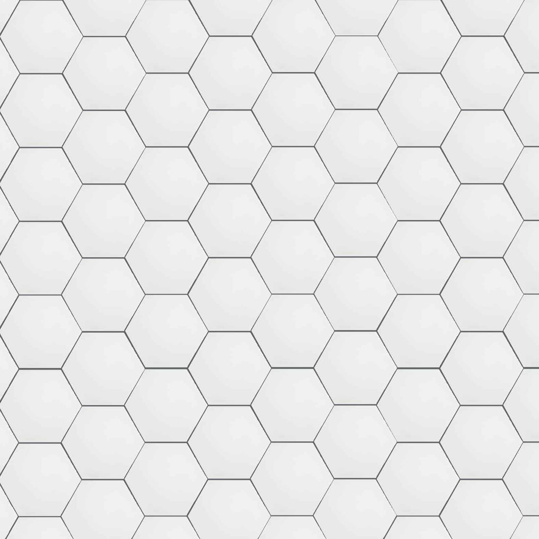 Carreaux de céramique Collection Retro - Hex - 6 po x 7 po, forme hexagonale, teinte Lumière, finition brillante