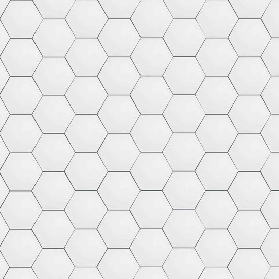 Carreaux de céramique Collection Retro - Hex - 6 po x 7 po, forme hexagonale, teinte Lumière, finition brillante