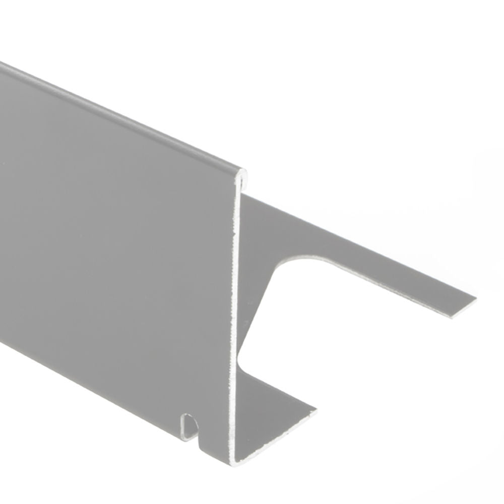 Schluter BARA-RWL Profilé de bordure de balcon aluminium gris classique 9/16" (15 mm) x 8' 2-1/2"