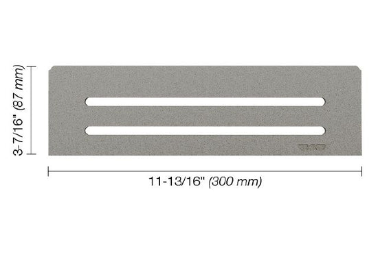 Schluter SHELF-N Étagère rectangulaire pour niche modèle Wave - aluminium gris pierre